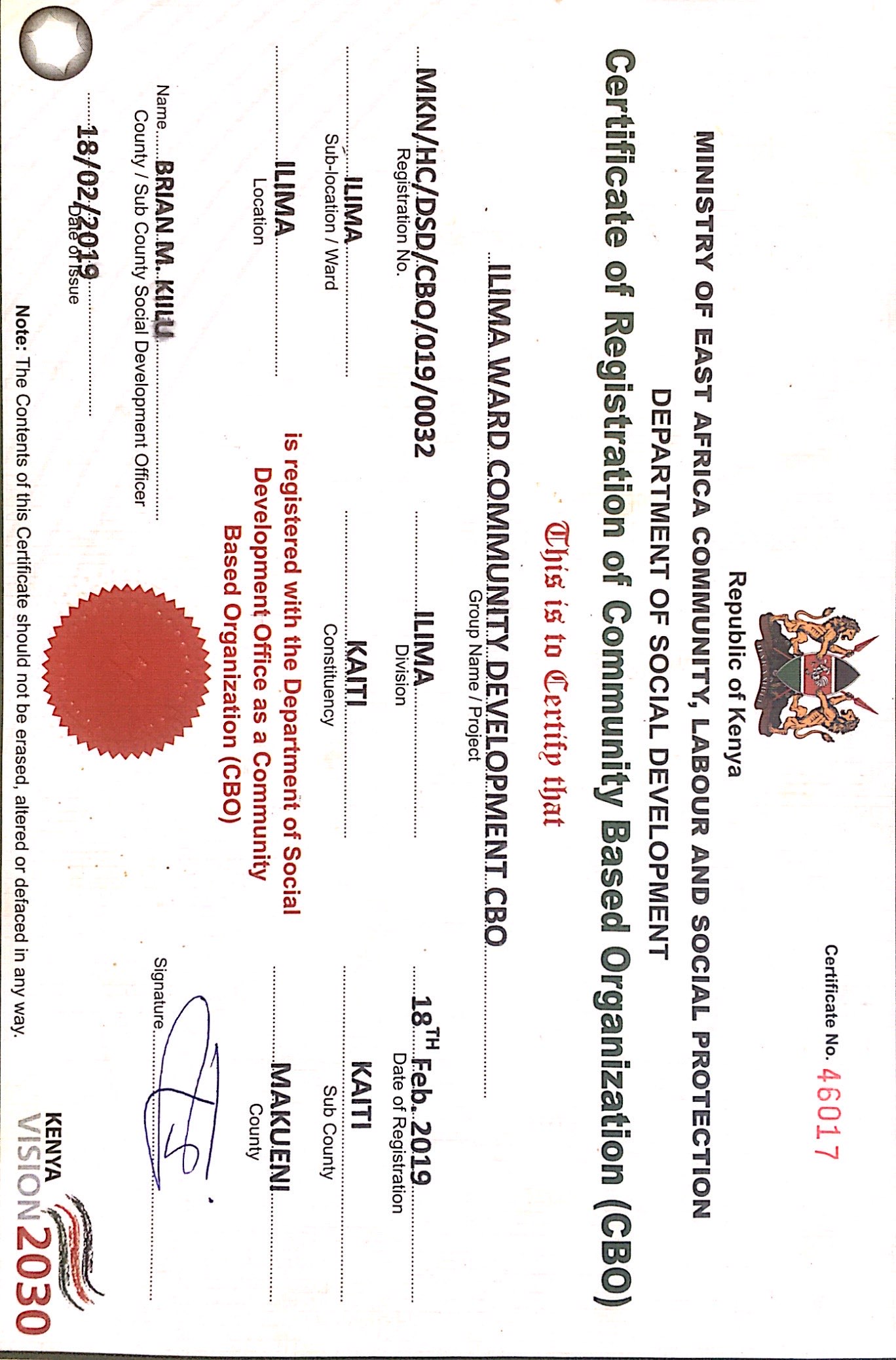 Ilima Community Development CBO